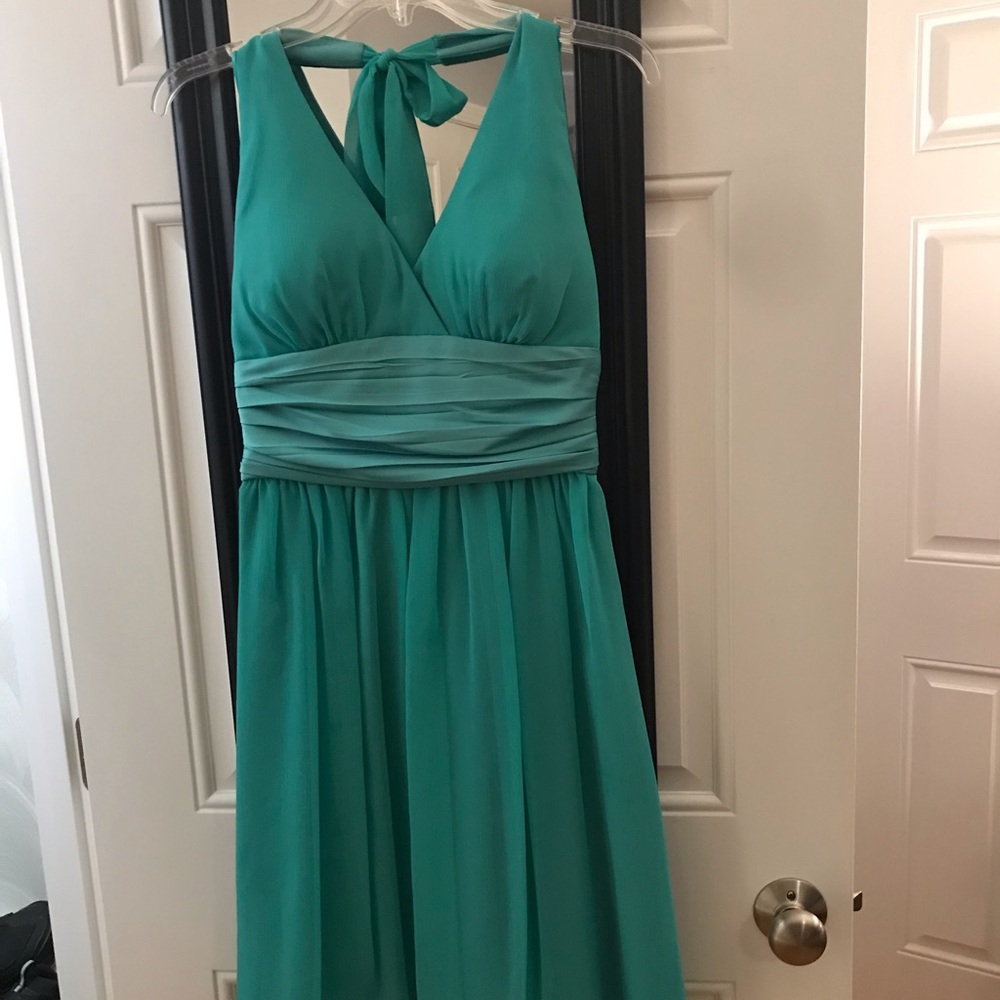 Teal halter dress